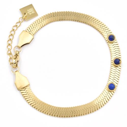 Bracelet ZAG Efia dor Lapis-Lazuli