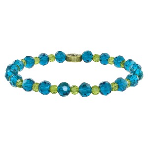 Bracelet Konplott extensible Bead Snake Jelly bleu vert
