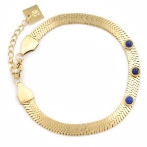 Bracelet ZAG Efia doré Lapis-Lazuli