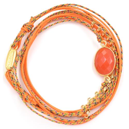 Bracelet By Garance Rita dor orange Agate orange