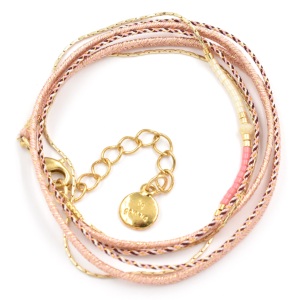 Bracelet By Garance Lila dor rose clair & rose