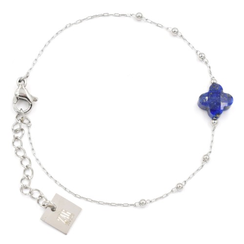 Bracelet ZAG Velasquez argent Trfle Pierre Lapis-Lazuli